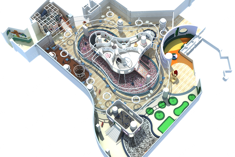 室內(nèi)樂園淘氣堡整體效果圖