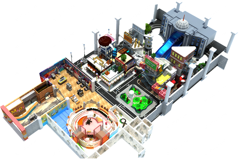 迷你小鎮(zhèn)室內(nèi)兒童淘氣堡樂園